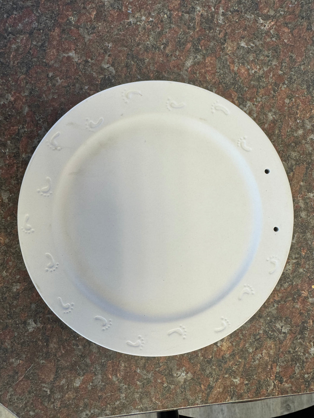 Plate with Footprints