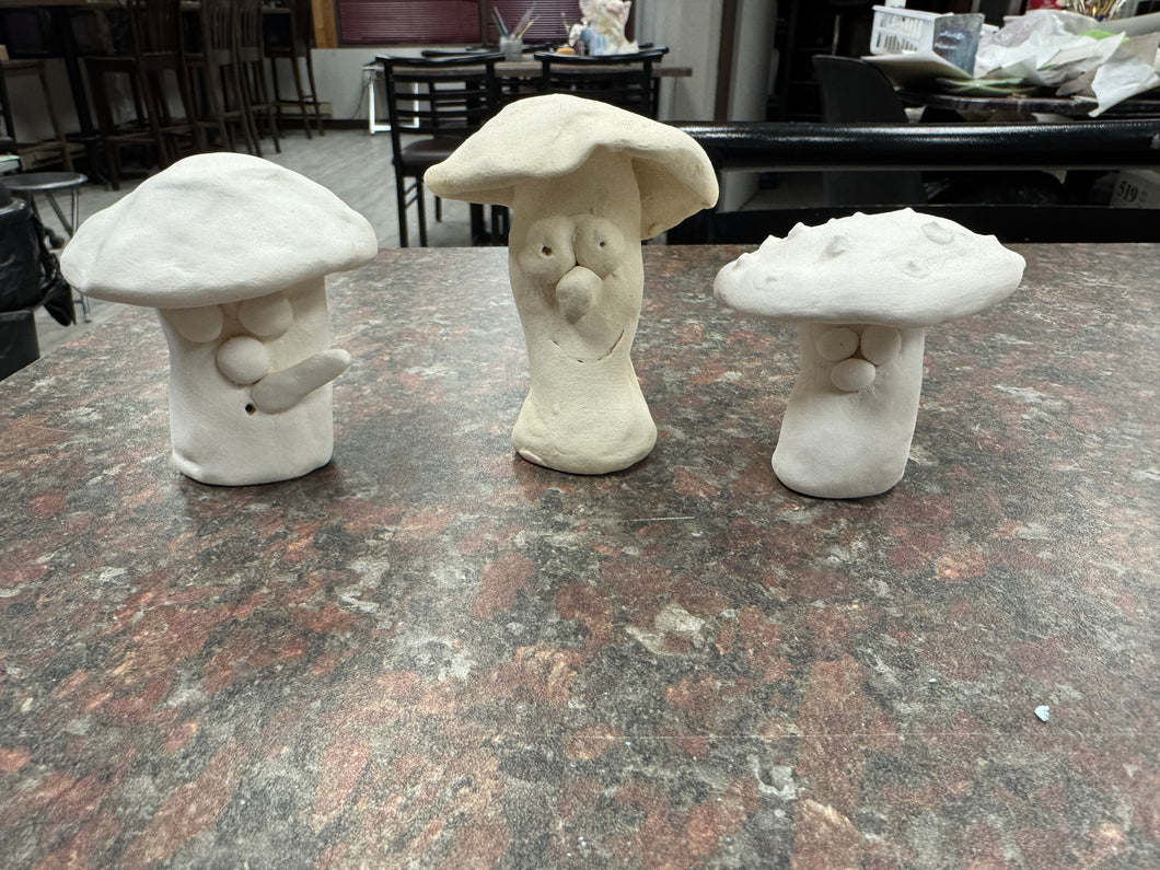 Small Handmade Mushroom People Kids