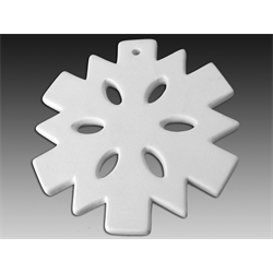 SEASONAL Flat Snowflake Ornament